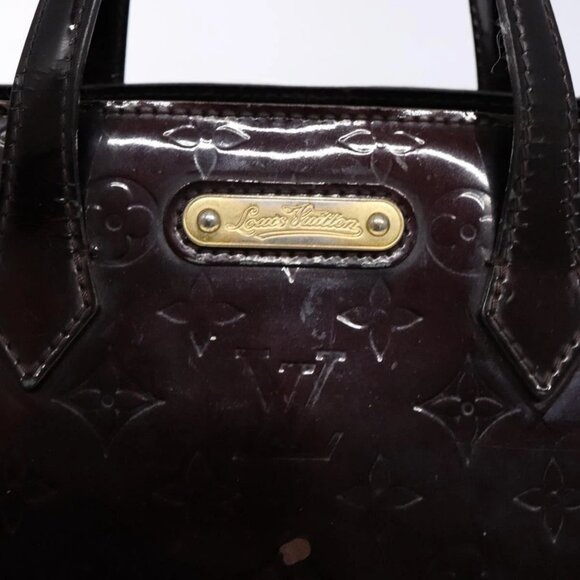 LOUIS VUITTON Monogram Vernis Wilshire PM Hand Bag Amarante Auth - Picture 12 of 16